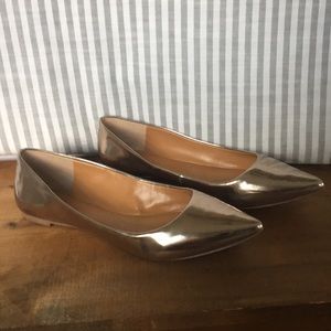Gold J.Crew flats